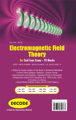Electromagnetic Field Theory for SPPU 19 Course (TE - SEM V - E &TC -304182) (Decode)