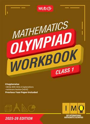 MTG International Mathematics Olympiad (IMO) Workbook Class 1 - Chapterwise Previous Year Solved Paper & Achievers Section - SOF Olympiad Books For 2025-26 Exam