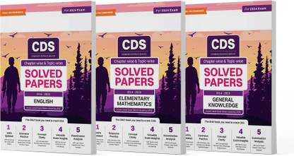 Oswaal CDS Question Bank | Chapter-Wise & Topic-Wise Previous Years Solved Question Papers (2014-2023) Set Of 3 Books : English, General Knowledge, Elementary Mathematics For 2024 Exam