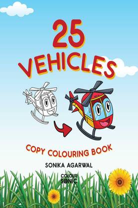 25 Vehicles Copy Colouring Book