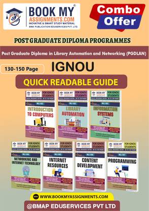 IGNOU MLI1 MLI2 MLI3 MLI4 MLI5 MLI6 MLI7 Fast Learning Concise Notes for Efficient Exam Preparation Post Graduate Diploma in Library Automation and Networking (PGDLAN) In English-Our books use 80 GSM A4 paper for clear, sharp prints.