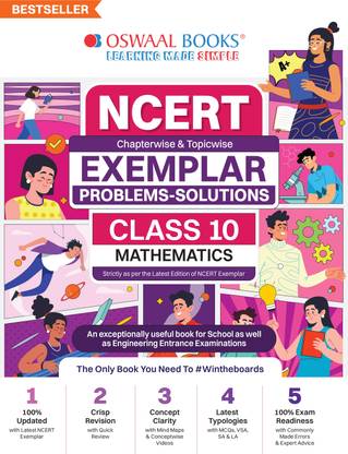 Oswaal Ncert Exemplar (Problems - Solutions) Class 10 Mathematics Book for 2024 Exam