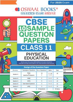 Oswaal CBSE Sample Question Paper Class 11 Physical Education Book For 2025 Exam