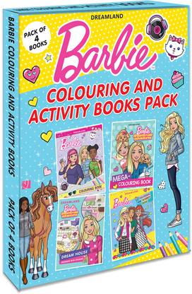 Barbie Colouring and Activity Books Pack (A Pack of 4 Books)  - Barbie Colouring Book for Little Artists | Coloring Book for Kid