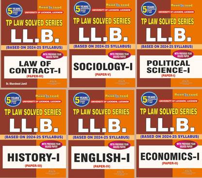 5 Year Course LL.B 1st Semester University of Lucknow TP LAW SOLVED SERIES Book Set (6 in 1) Combo pack by Thakur Publication