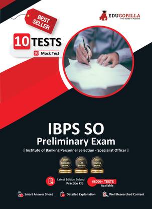 IBPS SO (Specialist Officers) Prelims Exam  - 2024 (English Edition) - 10 Full Length Mock Tests (1500 Solved Questions) with Free Access to Online Tests