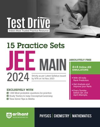 (OldEditon)Arihant
TestDrive15PracticeSetsJEEMain2025 Twelfth Edition