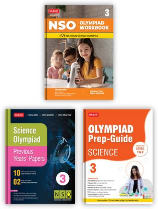 MTG National Science Olympiad (NSO) Workbook, Prep-Guide & Previous Years Papers with Self Test Paper Class 3 - SOF Olympiad Books For 2023-24 Exam (Set of 3 Books)