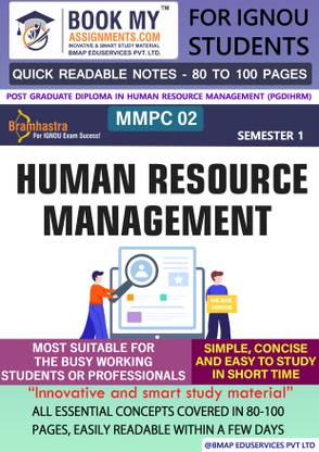 IGNOU MMPC 002 Human Resource Management Study Material For IGNOU Students Simplify Your Studies