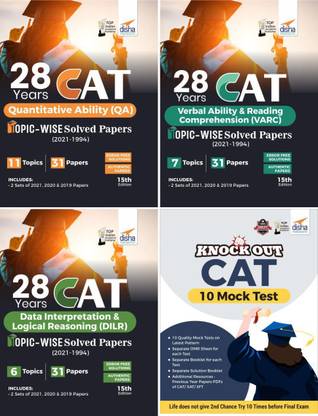 Combo - 28 Years CAT Topic-wise Solved Papers (2021 - 1994) with 10 Mock Test Series