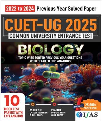 CUET UG Biology  - 2026 | CUET UG Biology Previous Year Solved Papers (2022–2024) with 10 Mock Tests | Topic-Wise Questions with Detailed Solutions | CUET UG Biology PYQ Book for NTA CUET UG Biology Entrance Exam | Includes OMR Sheets | Two Brothers Publications