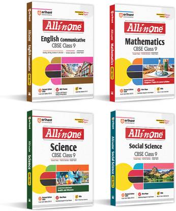 Arihant All In One Combo Class 9th Science, Mathematics, Social Science, English Based On Latest NCERTfor CBSE Exam 2025-26 (Set of 4 Books)
