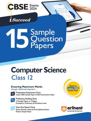 Arihant CBSE Sample Question Papers Class 12 Computer Science Book for 2024 Board Exam