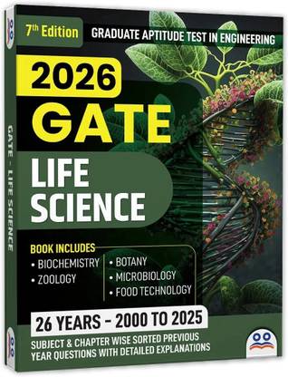 GATE Life Science 2026  - Topicwise Solved Previous Year Papers (2000–2025) with Detailed Explanations | Best Selling GATE Life Science 2026 Book | Practice Questions Based on Updated GATE LIFE SCIENCE XL Syllabus | Two Brothers Publications
