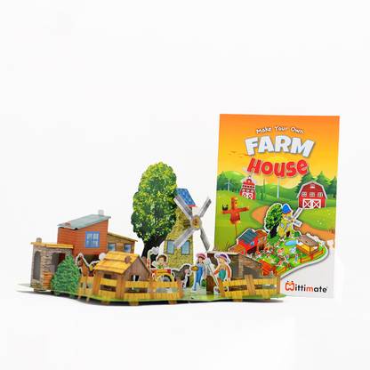Farm House Model Construction Book for Kids 8-12 I 3D Paper Model DIY Craft Book