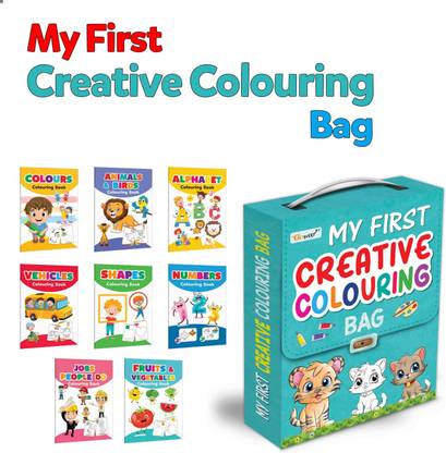 My First Creative Colouring Bag, Collection of 8 Coloring books