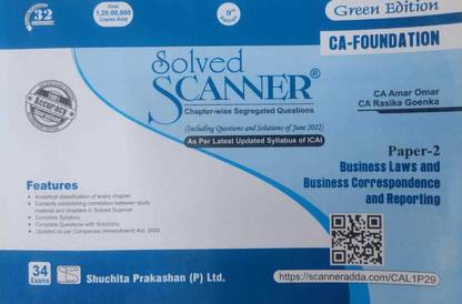 Solved ScAnner CA Foundation Paper 2 Business Laws & Business Correspondence & Reporting (2022-23)