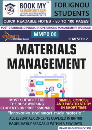 IGNOU MMPO 006 Materials Management Study Material For IGNOU Students Latest Edition Conquer Complex Concepts