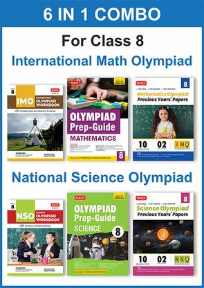 MTG Class-8 (Mathematics & Science) IMO-NSO Olympiad Workbook, Prep-Guide & Previous Years Papers (PYQs) with Mock Test Paper - SOF Olympiad Books For 2024-25 Exam (Set of 6 Books)