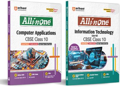 Arihant All In One Information Technology, Computer Class 10th Based On Latest NCERT For CBSE Exams 2025-26 (Set of 2 Books)