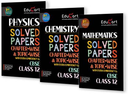 Educart CBSE Class 12 Chapter-Wise Solved Papers 2025-26 – Physics, Chemistry and Mathematics Based on new Syllabus 2026