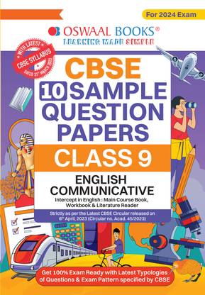 Oswaal CBSE Sample Question Papers Class 9 English Communicative Book (For 2024 Exam) | 2023-24
