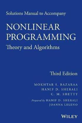 Solutions Manual to accompany Nonlinear Programming