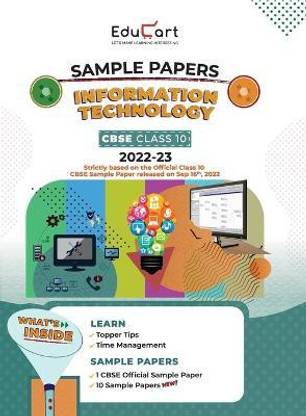 Educart CBSE Class 10 INFORMATION TECHNOLOGY (IT) Sample Papers 2023 (With Exclusive Topper Answers and Marks breakdown 2022-23)