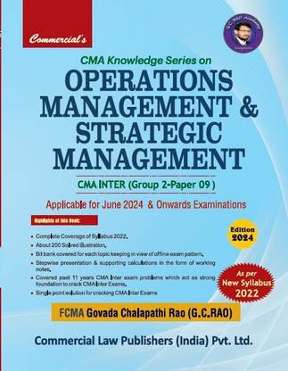 CMA Knowledge Series on Operations Management & Strategic Management (CMA Inter Group 2 Paper 9) (New Syllabus)