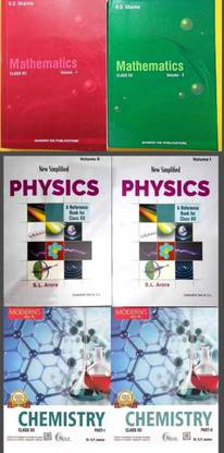 Combo of 3 Books ( Modern's abc+ Chemistry part(1-2) + New Simplified Physics part(1-2) + R.D Sharma Mathematics Volume (1-2)