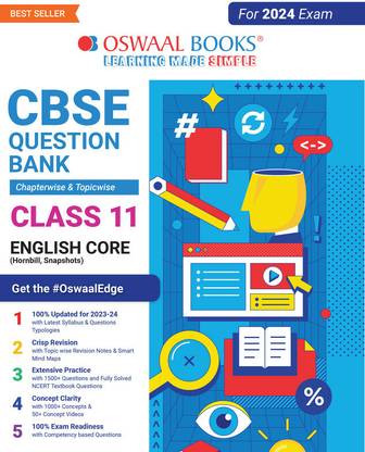 Oswaal Cbse Chapterwise & Topicwise Question Bank Class 11 English Core Book