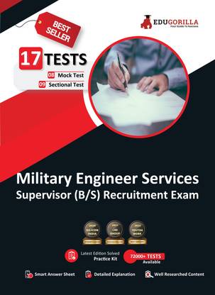 Military Engineer Services (MES) Supervisor Barrack and Store  - 2024 (English Edition) - 8 Mock Tests and 9 Sectional Tests (1000 Solved Questions) with Free Access to Online Tests