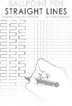 Ballpoint Pen STRAIGHT LINES Drawing Practice Copybook