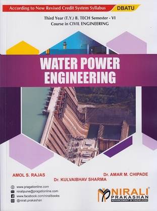 WATER POWER ENGINEERING (Third Year (TY) B.Tech in Civil Engineering - Semester 6 - DBATU)