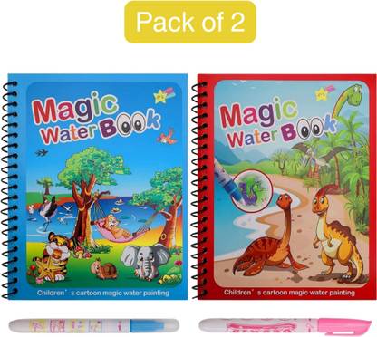 Water Magic Books | Set of 2 Random Books, Chunky-Size, Reusable Activity Book