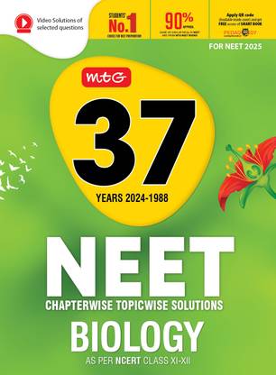 MTG 37 Years NEET Previous Year Solved Question Papers with NEET PYQ Chapterwise Topicwise Solutions - Biology For NEET 2025 Exam | Get Free access of Smart Book & Video Solutions (Based on Latest Syllabus)