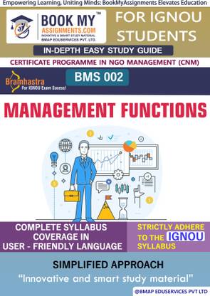IGNOU BMS 2 Management Functions Study Guide (In Depth Guide) for Ignou Student