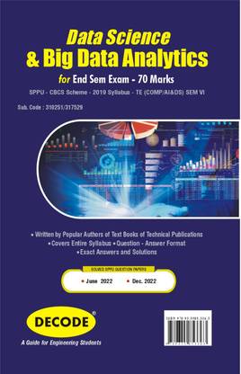 Data Science and Big Data Analytics for SPPU 19 Course (TE - VI - Comp. - 310251) (Decode)