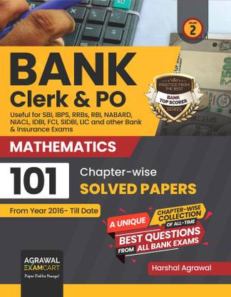Latest Bank Clerk & PO Math Chapter-Wise Solved Papers by Harshal Agrawal For All Bank Exams (SBI | IBPS | RRBs | RBI | NABARD ) in English