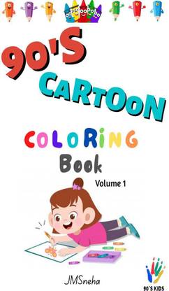 90s Kids  - Cartoon coloring book (Volume 1)