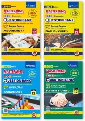 CBSE question bank class 12 Accountancy, Economics, Business Studies, English 4 Books Combo by Master Mind  - CBSE Question Bank for Class 12 2024 Board Exams