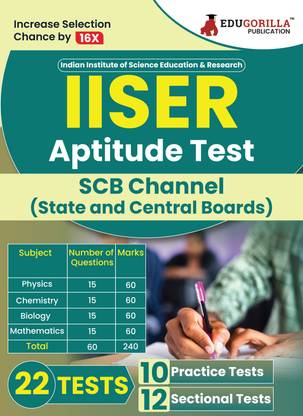 IISER Aptitude Test (IAT) SCB Entrance Exam  - 2025 SCB Channel (IAT) | State and Central Boards) | 10 Practice Tests and 12 Sectional Tests with Free Access to Online Tests