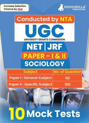 NTA UGC NET/JRF Sociology Book  - 2024 : Paper I and II (English Edition) - 10 Full Length Mock Tests (1500 Solved Questions) with Free Access to Online Tests