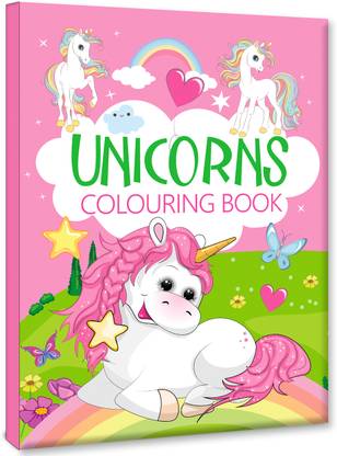 Unicorns Colouring Book  - Draw, Colour or Paint- Copy Colouring Book with Colour Reference for Kids