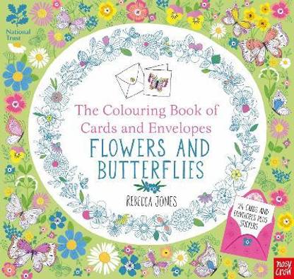 National Trust: The Colouring Book of Cards and Envelopes - Flowers and Butterflies