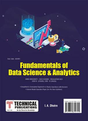 Fundamentals of Data Science and Analytics for BE Anna University R21CBCS (III- CS & BS - AD3491)