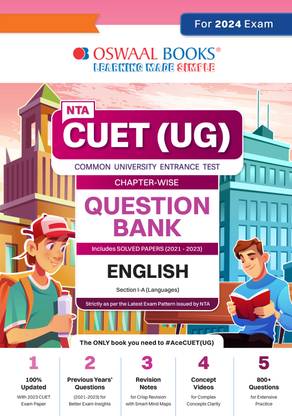 Oswaal Nta Cuet (Ug)| Question Bank Chapterwise & Topicwise English for 2024 Exam