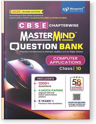 Mastermind CBSE Question Bank Class 10 Computer Applications Exam 2026 With 4 Mock Papers