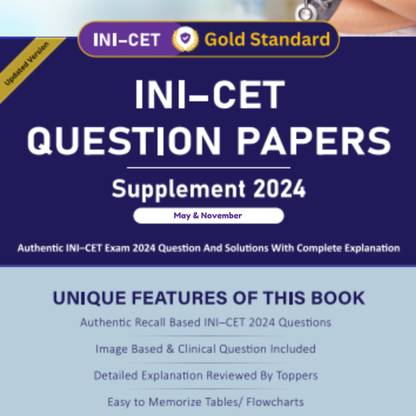 INI CET Solved Question Latest Papers PYQs with Expert Explanations and Solutions Book Supplement  - INI CET Solved Question Latest Papers PYQs with Expert Explanations and Solutions Book Supplement