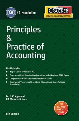 Taxmann's CRACKER for Principles & Practice of Accounting (Paper 1 | Accounts) – Covering past exam questions & detailed answers with theoretical questions, etc. | CA-Foundation | Dec. 2022 Exams